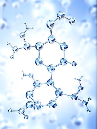 simsearch:400-08413057,k - Abstract molecular structure of blue color Stock Photo - Budget Royalty-Free & Subscription, Code: 400-07831850