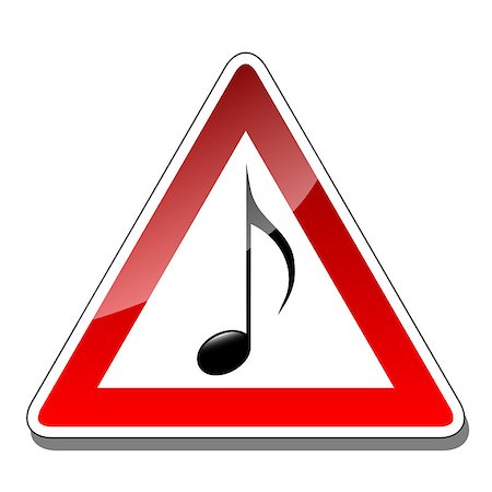 picture of colored musical notes - Illustration of a traffic warning sign on a white background. Stock Photo - Budget Royalty-Free & Subscription, Code: 400-07832538