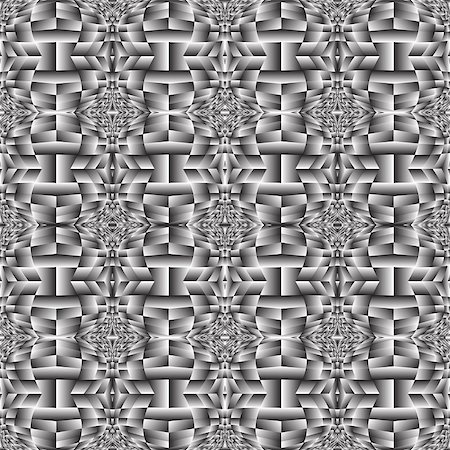 simsearch:400-07990305,k - Design seamless monochrome geometric pattern. Abstract metallic textured background. Vector art Stock Photo - Budget Royalty-Free & Subscription, Code: 400-07833063