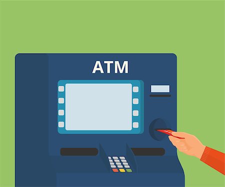 simsearch:400-05670021,k - Human hand with credit card getting access to ATM machine Stock Photo - Budget Royalty-Free & Subscription, Code: 400-07840187