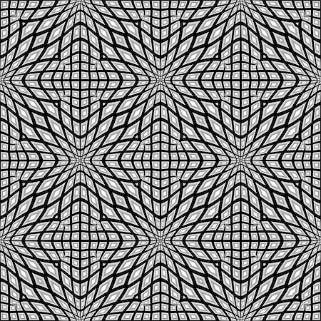 quadrangle - Design monochrome seamless mosaic pattern. Abstract geometric background. Vector art. No gradient Stock Photo - Budget Royalty-Free & Subscription, Code: 400-07840597