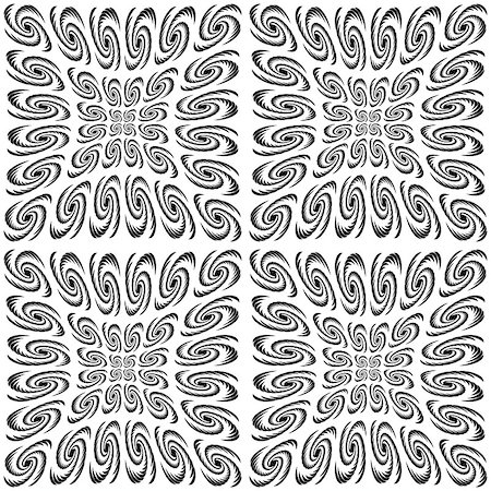 simsearch:400-07679573,k - Design seamless monochrome spiral movement pattern. Abstract twirl background. Vector art Stock Photo - Budget Royalty-Free & Subscription, Code: 400-07840591