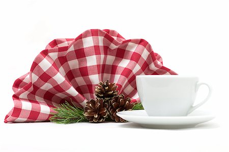 Cup of hot drink and table decorations for christmas Stock Photo - Budget Royalty-Free & Subscription, Code: 400-07894344