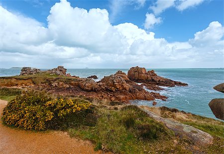 simsearch:632-05759883,k - Ploumanach coast spring view   (Perros-Guirec, Brittany, France). The Pink Granite Coast. Stock Photo - Budget Royalty-Free & Subscription, Code: 400-07898016