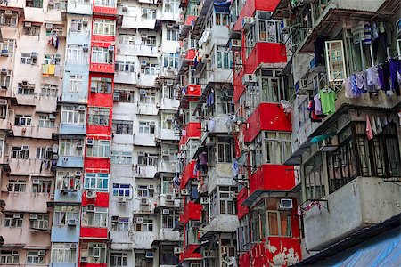 simsearch:400-04356946,k - Old apartments in Hong Kong at day Stock Photo - Budget Royalty-Free & Subscription, Code: 400-07898611