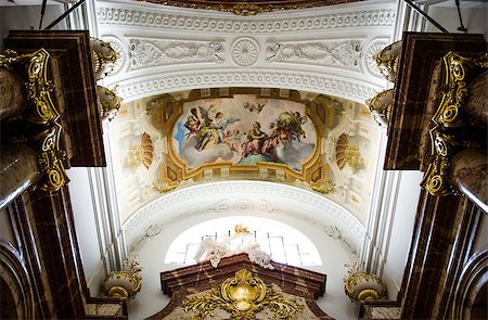 Detail of the fresco in the St. Charles's Church (Karlskirche) in Vienna Stock Photo - Budget Royalty-Free & Subscription, Code: 400-07891935