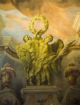 Detail of the fresco in the St. Charles's Church (Karlskirche) in Vienna Stock Photo - Budget Royalty-Free & Subscription, Code: 400-07891937