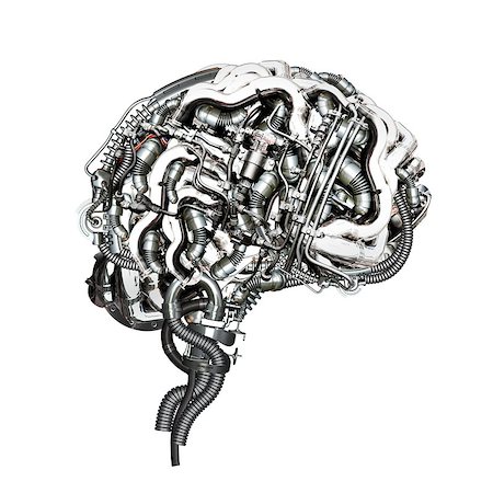 simsearch:400-05692484,k - An Mechanical super brain in cross section Stock Photo - Budget Royalty-Free & Subscription, Code: 400-07893396