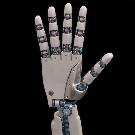 simsearch:400-07899875,k - Robotic hand shaped and measures that mimic the human skeleton. Clipping path included. Stock Photo - Budget Royalty-Free & Subscription, Code: 400-07893624