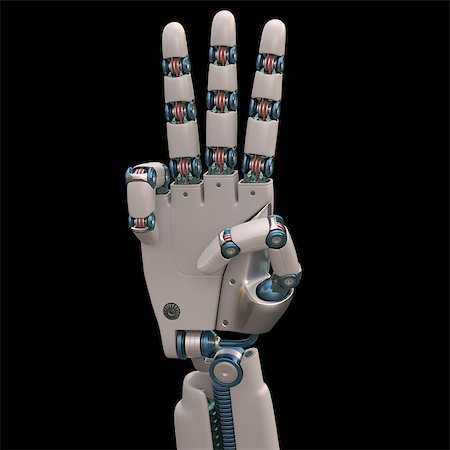 simsearch:400-07899875,k - Robotic hand shaped and measures that mimic the human skeleton. Clipping path included. Stock Photo - Budget Royalty-Free & Subscription, Code: 400-07893622