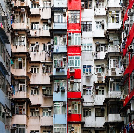 simsearch:400-04356946,k - Old apartments in Hong Kong at day Stock Photo - Budget Royalty-Free & Subscription, Code: 400-07893923