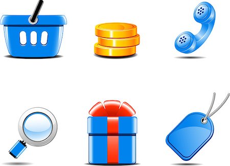 simsearch:400-04097382,k - Set of vector icons for online shop on a white background Stock Photo - Budget Royalty-Free & Subscription, Code: 400-07904294