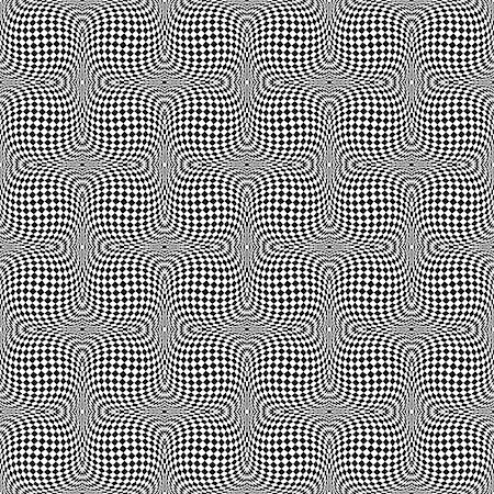 simsearch:400-07990305,k - Design seamless monochrome motion illusion checkered background. Abstract torsion pattern. Vector art Stock Photo - Budget Royalty-Free & Subscription, Code: 400-07904307