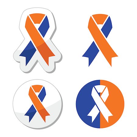 Vector awareness ribbons icons set isolated on white Photographie de stock - Aubaine LD & Abonnement, Code: 400-07903268