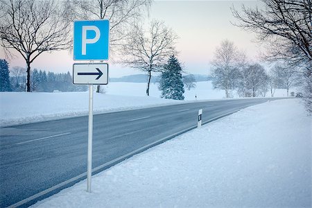 simsearch:400-07215754,k - An image of a road in a winter scenery Stock Photo - Budget Royalty-Free & Subscription, Code: 400-07903470