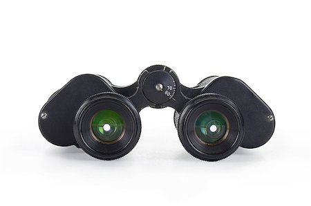 Black binoculars isolated over white background Stock Photo - Budget Royalty-Free & Subscription, Code: 400-07914270