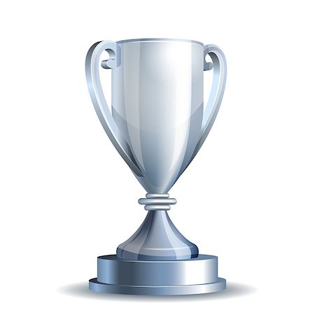 simsearch:693-06325208,k - Silver trophy cup isolated on white background. Vector illustration Stock Photo - Budget Royalty-Free & Subscription, Code: 400-07914395