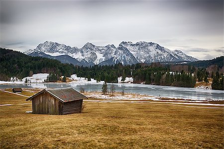 Geroldsee at wintertime, Krün, German Alps Stock Photo - Budget Royalty-Free & Subscription, Code: 400-07914957