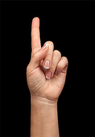 simsearch:400-04790442,k - pointing gesture of the hand on a black background Stock Photo - Budget Royalty-Free & Subscription, Code: 400-07915995