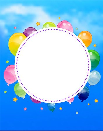 simsearch:400-06628533,k - Vector illustration of Party banner with flags and ballons Stock Photo - Budget Royalty-Free & Subscription, Code: 400-07918875