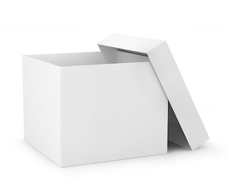 simsearch:400-05735817,k - one open carton box in white color (3d render) Stock Photo - Budget Royalty-Free & Subscription, Code: 400-07919709