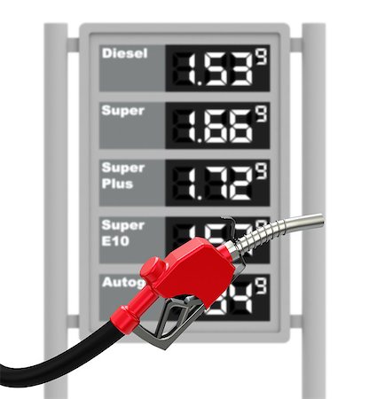 fuel gauge - 3d generated picture of a gas station display Stock Photo - Budget Royalty-Free & Subscription, Code: 400-07924577