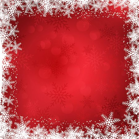 Decorative Christmas background with snowflake border Stock Photo - Budget Royalty-Free & Subscription, Code: 400-07924979