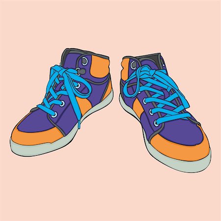 simsearch:400-07922607,k - fully editable vector illustration of isolated shoes Stock Photo - Budget Royalty-Free & Subscription, Code: 400-07920027