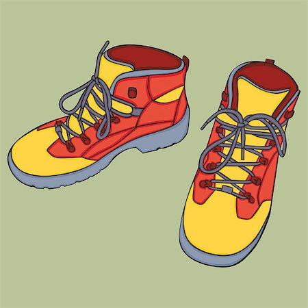 simsearch:400-07922607,k - fully editable vector illustration of isolated shoes Stock Photo - Budget Royalty-Free & Subscription, Code: 400-07920030