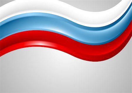simsearch:400-08095310,k - Wavy Russian colors background. Flag vector design Stock Photo - Budget Royalty-Free & Subscription, Code: 400-07920092