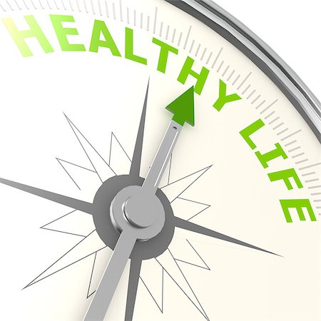 Healthy life compass Stock Photo - Budget Royalty-Free & Subscription, Code: 400-07922292