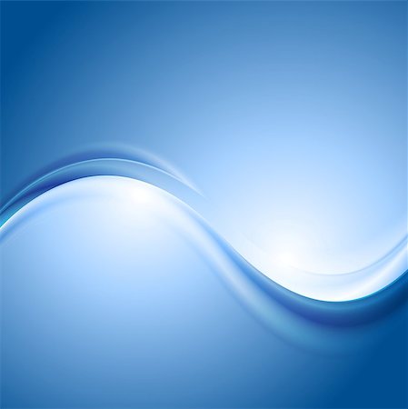 simsearch:400-08095310,k - Abstract blue vector wavy background Stock Photo - Budget Royalty-Free & Subscription, Code: 400-07922429