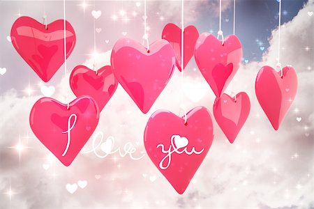 i love you against valentines heart design Stock Photo - Budget Royalty-Free & Subscription, Code: 400-07937270