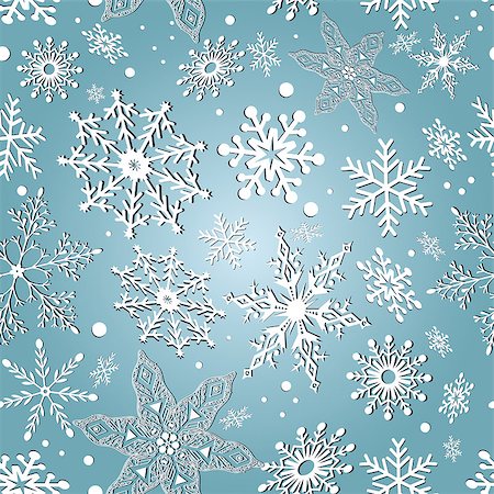 simsearch:400-08627385,k - gentle winter pattern of different snowflakes on a blue background Stock Photo - Budget Royalty-Free & Subscription, Code: 400-07932586