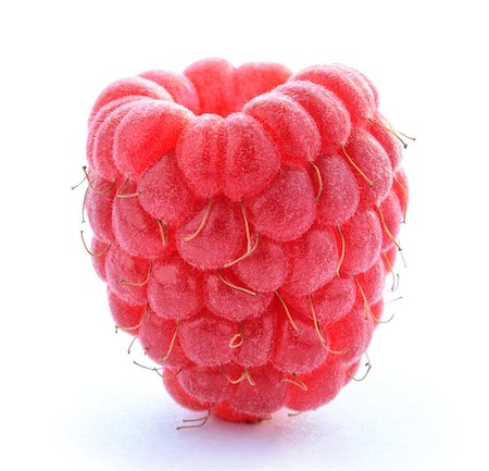 Ripe Red Juicy Raspberry Isolated on the White Background Stock Photo - Budget Royalty-Free & Subscription, Code: 400-07932748