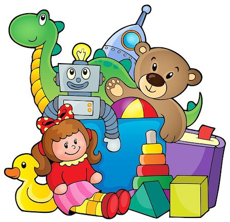 simsearch:400-04311432,k - Heap of toys - eps10 vector illustration. Stock Photo - Budget Royalty-Free & Subscription, Code: 400-07933361