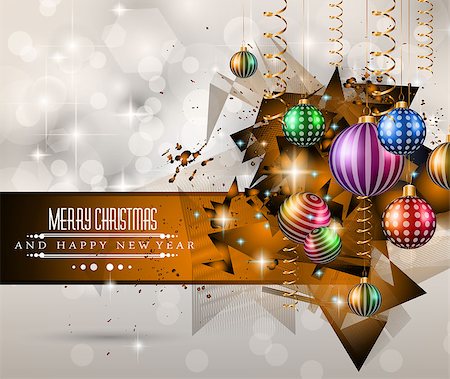 simsearch:400-07087316,k - Merry Christmas Greeting Card for happy Holidays and new year flyers. Stock Photo - Budget Royalty-Free & Subscription, Code: 400-07951083
