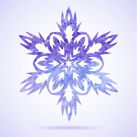 simsearch:400-07900302,k - Watercolor blue painted Christmas snowflake. Also available as a Vector in Adobe illustrator EPS format, compressed in a zip file. The vector version be scaled to any size without loss of quality. Stock Photo - Budget Royalty-Free & Subscription, Code: 400-07951231