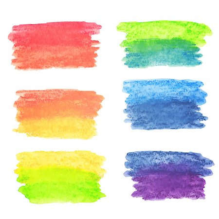pencil crayon - Vector set of rainbow watercolor banners. Also available as a Vector in Adobe illustrator EPS format, compressed in a zip file. The vector version be scaled to any size without loss of quality. Foto de stock - Super Valor sin royalties y Suscripción, Código: 400-07951243