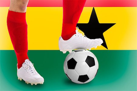 Ghana soccer player with football for competition in Match game. Stock Photo - Budget Royalty-Free & Subscription, Code: 400-07951946