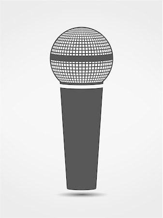 simsearch:400-04278069,k - Microphone silhouette, vector eps10 illustration Stock Photo - Budget Royalty-Free & Subscription, Code: 400-07952699