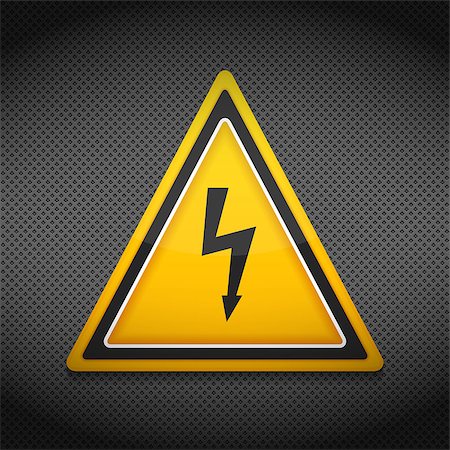simsearch:400-03993174,k - High voltage sign on dark background, vector eps10 illustration Stock Photo - Budget Royalty-Free & Subscription, Code: 400-07952692