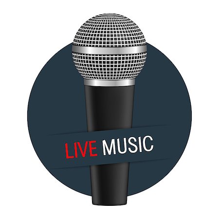 simsearch:400-04278069,k - Live music banner with a microphone, vector eps10 illustration Stock Photo - Budget Royalty-Free & Subscription, Code: 400-07952700