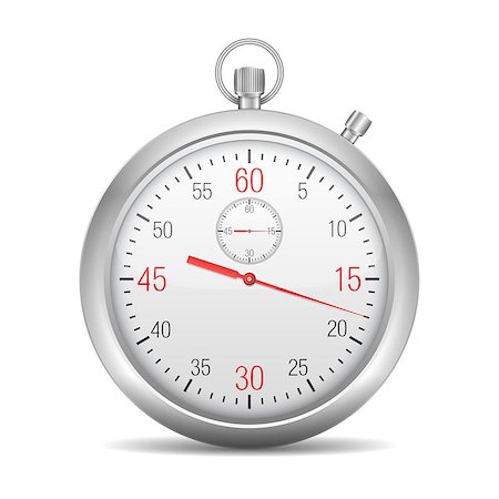 simsearch:400-08494984,k - Stopwatch on white background, vector eps10 illustration Stock Photo - Budget Royalty-Free & Subscription, Code: 400-07952761