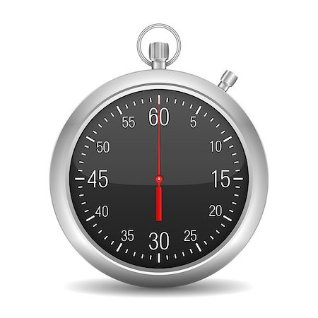 simsearch:400-08494984,k - Stopwatch on white background, vector eps10 illustration Stock Photo - Budget Royalty-Free & Subscription, Code: 400-07952780