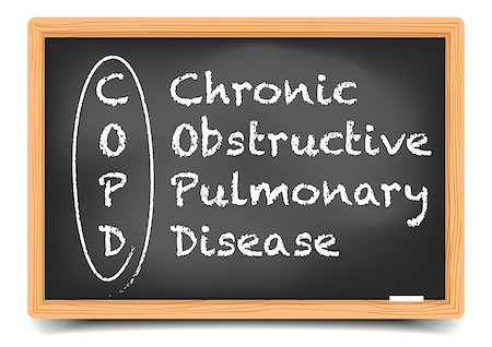 detailed illustration of a blackboard with COPD term explanation, eps10 vector, gradient mesh included Stock Photo - Budget Royalty-Free & Subscription, Code: 400-07953707