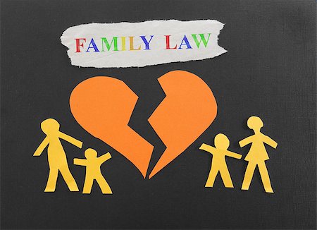 Paper family with broken heart and Family Law text Stock Photo - Budget Royalty-Free & Subscription, Code: 400-07974093