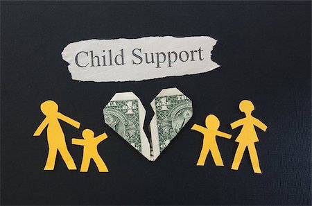 paper family with broken money heart and Child Support text Stock Photo - Budget Royalty-Free & Subscription, Code: 400-07974912