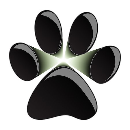 simsearch:400-06392340,k - Illustration of black paws on a white background. Stock Photo - Budget Royalty-Free & Subscription, Code: 400-07975850