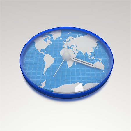 simsearch:400-07977470,k - Clock of world map Stock Photo - Budget Royalty-Free & Subscription, Code: 400-07977490
